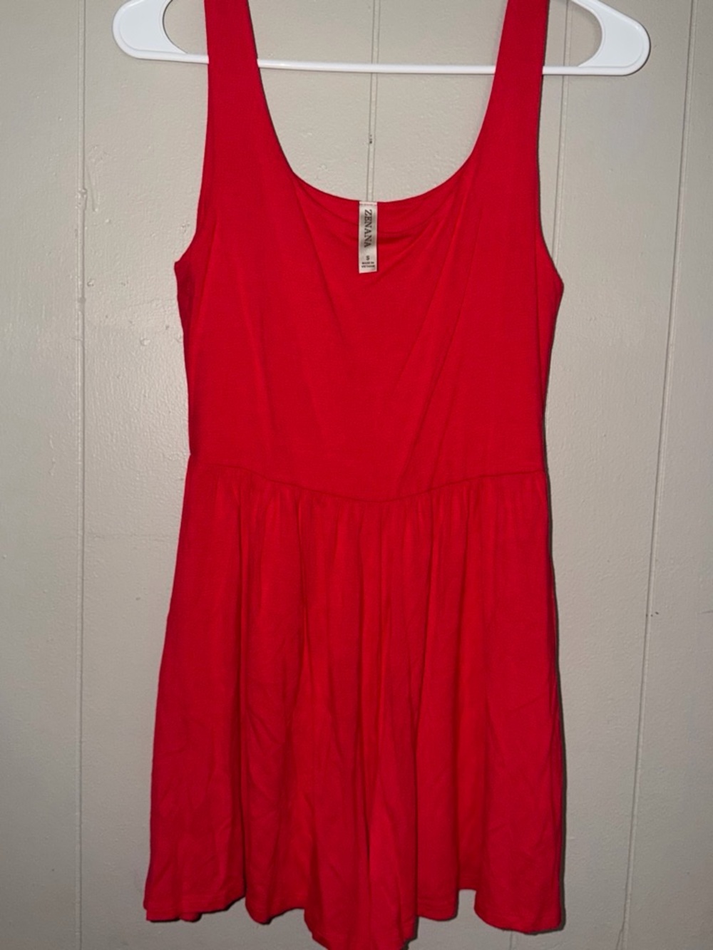 Zenana Outfitters Red Sleeveless Skater Romper